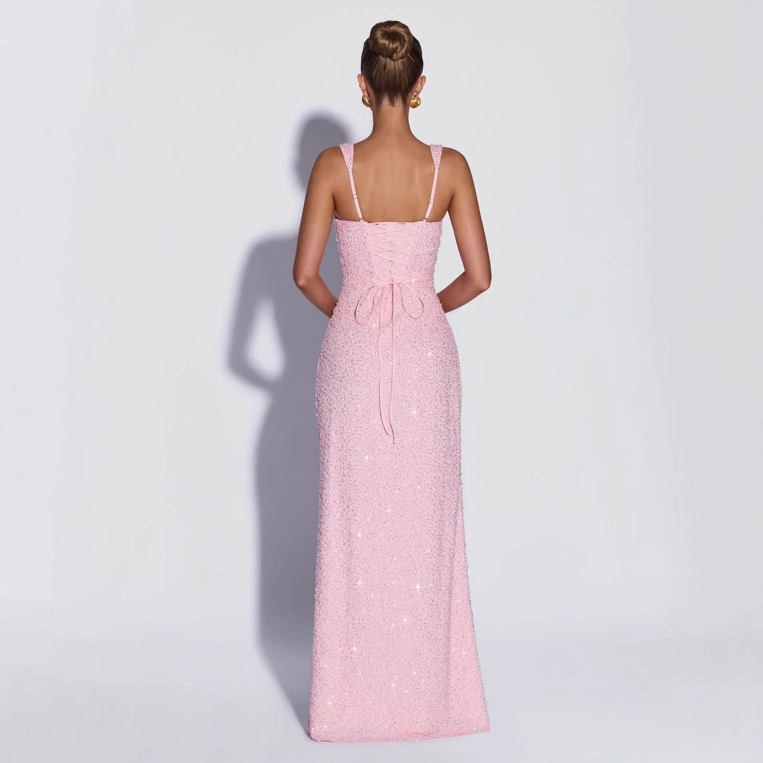 Sparkle &amp; Shine Sequin Strapless Maxi Dress