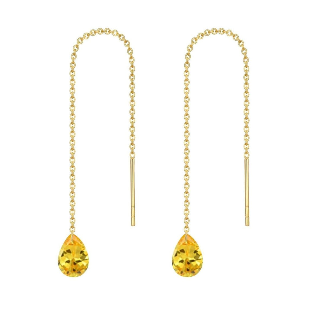 Elegant 14K Gold Birthstone Threaders – Perfect Gift - Yourstylesite