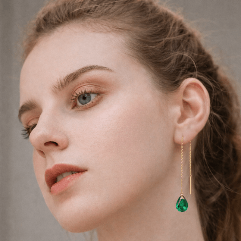 Elegant 14K Gold Birthstone Threaders – Perfect Gift - Yourstylesite