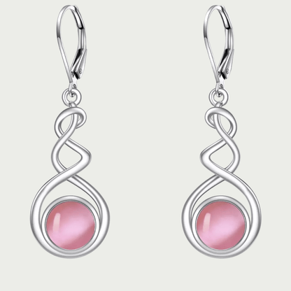 Elegant 925 Sterling Silver Natural Stone Drop Earrings - Yourstylesite