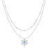 Elegant 925 Sterling Silver Snowflake Double Necklace - Yourstylesite