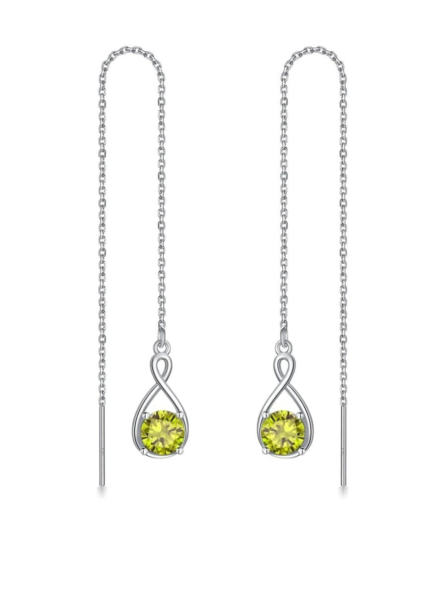 Elegant 925 Sterling Silver Zircon Drop Earrings - Yourstylesite