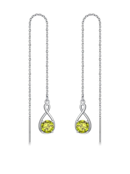 Elegant 925 Sterling Silver Zircon Drop Earrings - Yourstylesite