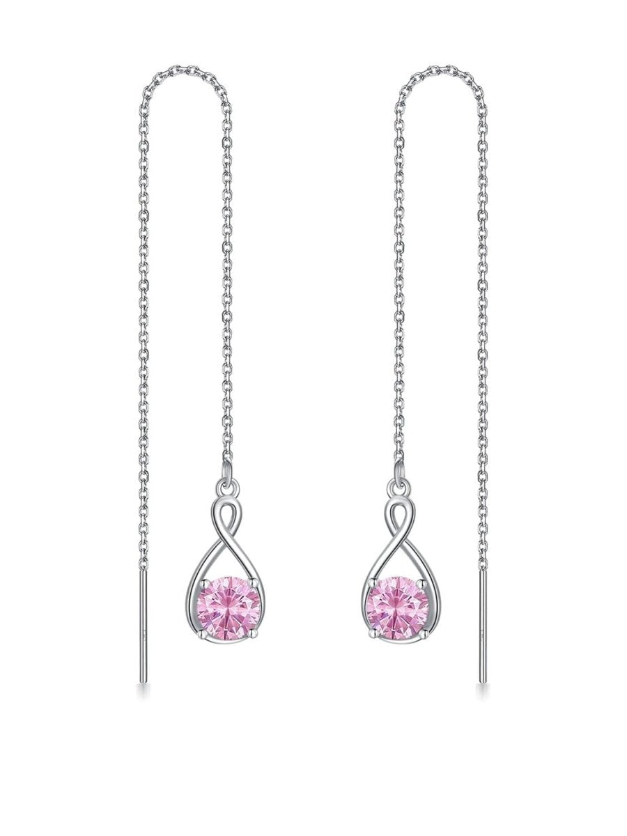 Elegant 925 Sterling Silver Zircon Drop Earrings - Yourstylesite
