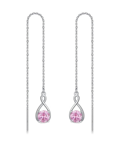 Elegant 925 Sterling Silver Zircon Drop Earrings - Yourstylesite