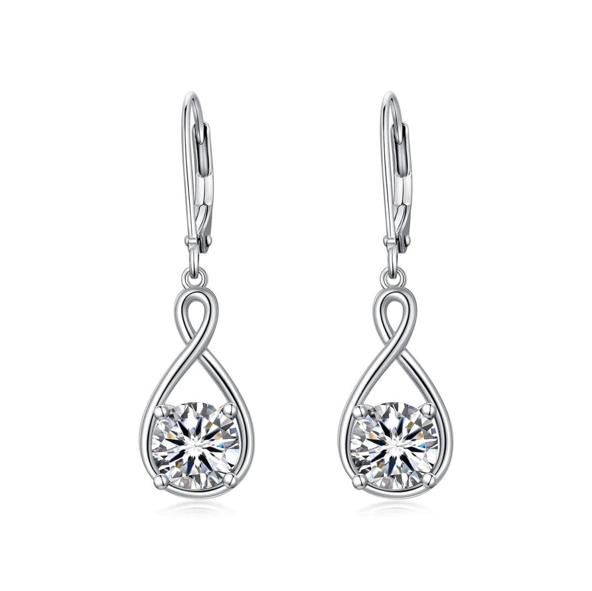 Elegant 925 Sterling Silver Zircon Drop Earrings - Yourstylesite