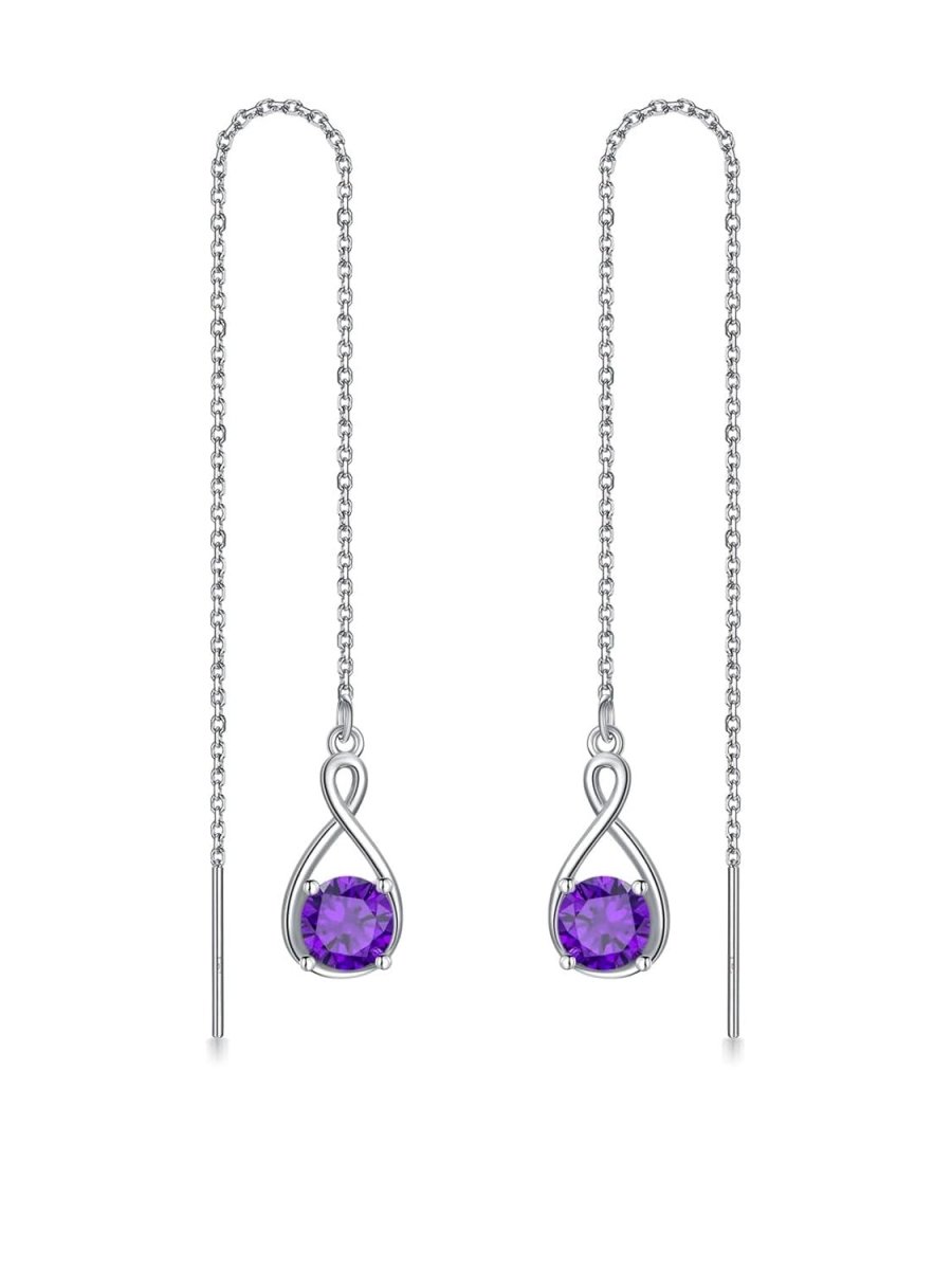 Elegant 925 Sterling Silver Zircon Drop Earrings - Yourstylesite