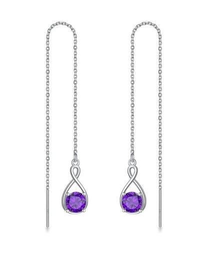 Elegant 925 Sterling Silver Zircon Drop Earrings - Yourstylesite