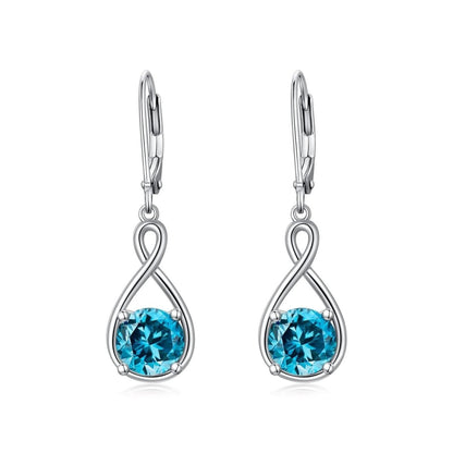 Elegant 925 Sterling Silver Zircon Drop Earrings - Yourstylesite