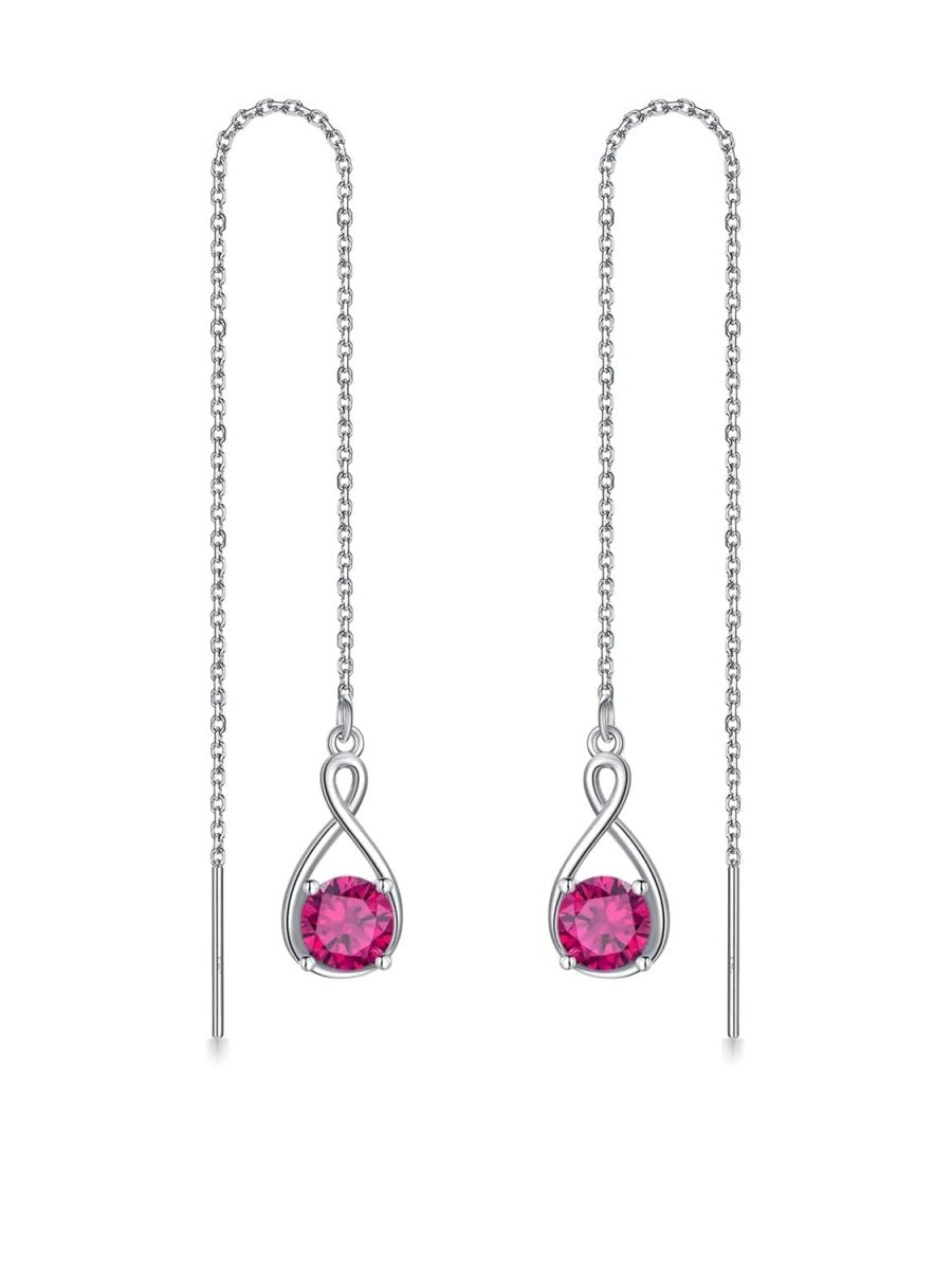 Elegant 925 Sterling Silver Zircon Drop Earrings - Yourstylesite