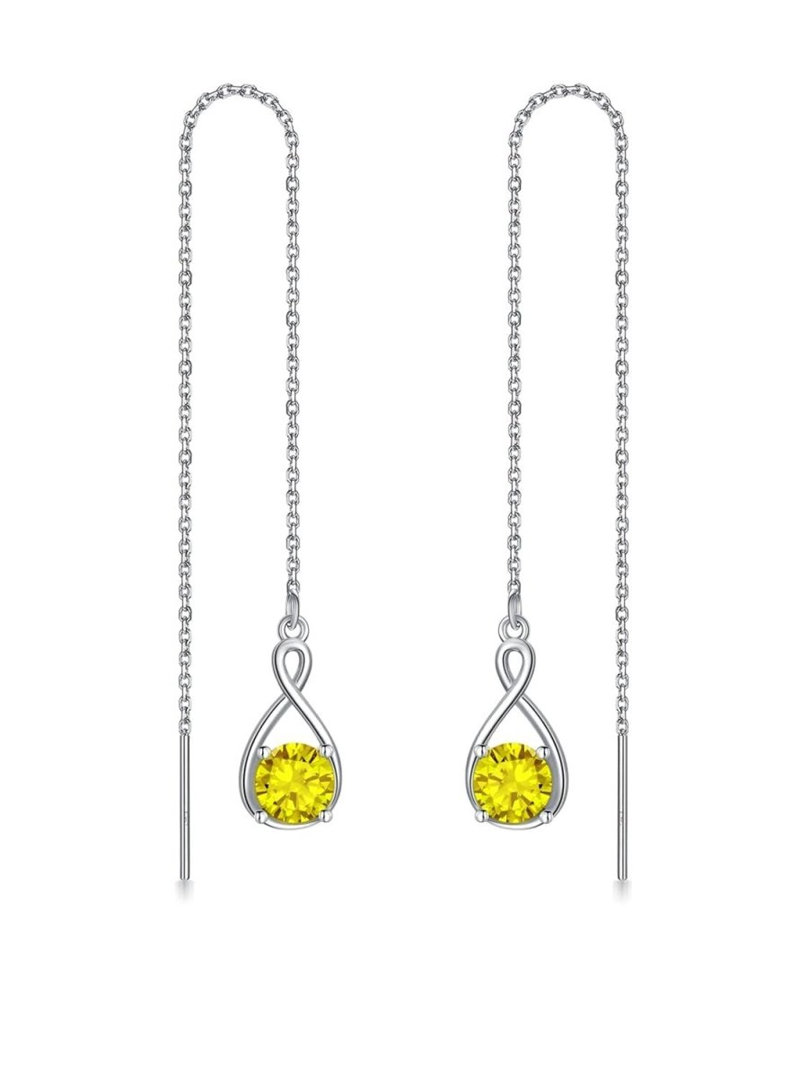 Elegant 925 Sterling Silver Zircon Drop Earrings - Yourstylesite
