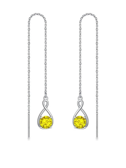 Elegant 925 Sterling Silver Zircon Drop Earrings - Yourstylesite