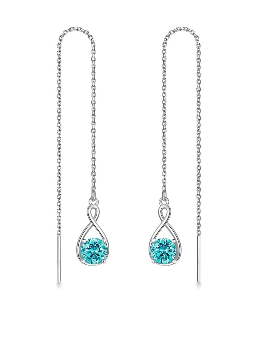 Elegant 925 Sterling Silver Zircon Drop Earrings - Yourstylesite