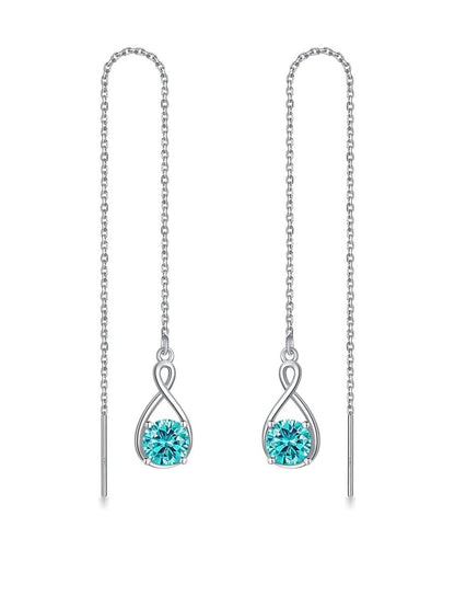 Elegant 925 Sterling Silver Zircon Drop Earrings - Yourstylesite