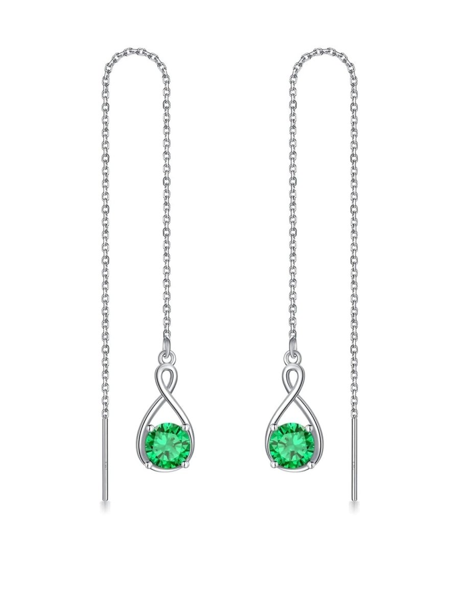 Elegant 925 Sterling Silver Zircon Drop Earrings - Yourstylesite