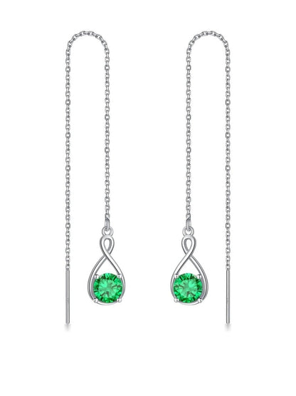 Elegant 925 Sterling Silver Zircon Drop Earrings - Yourstylesite