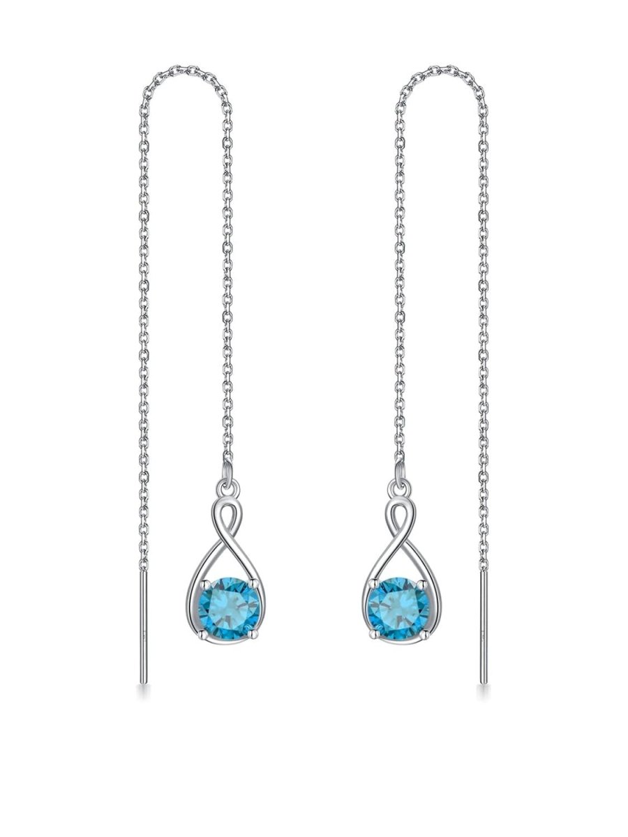 Elegant 925 Sterling Silver Zircon Drop Earrings - Yourstylesite