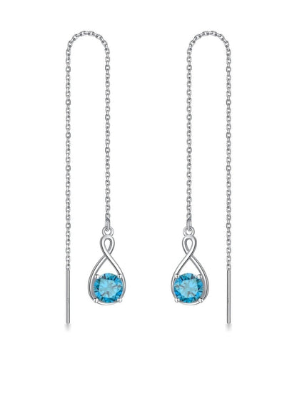 Elegant 925 Sterling Silver Zircon Drop Earrings - Yourstylesite