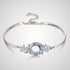 Elegant Crystal Flower Bracelet – 925 Silver Adjustable Cuff - Yourstylesite