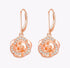 Elegant Crystal Rose Gold 925 Silver Leverback Earrings - Yourstylesite
