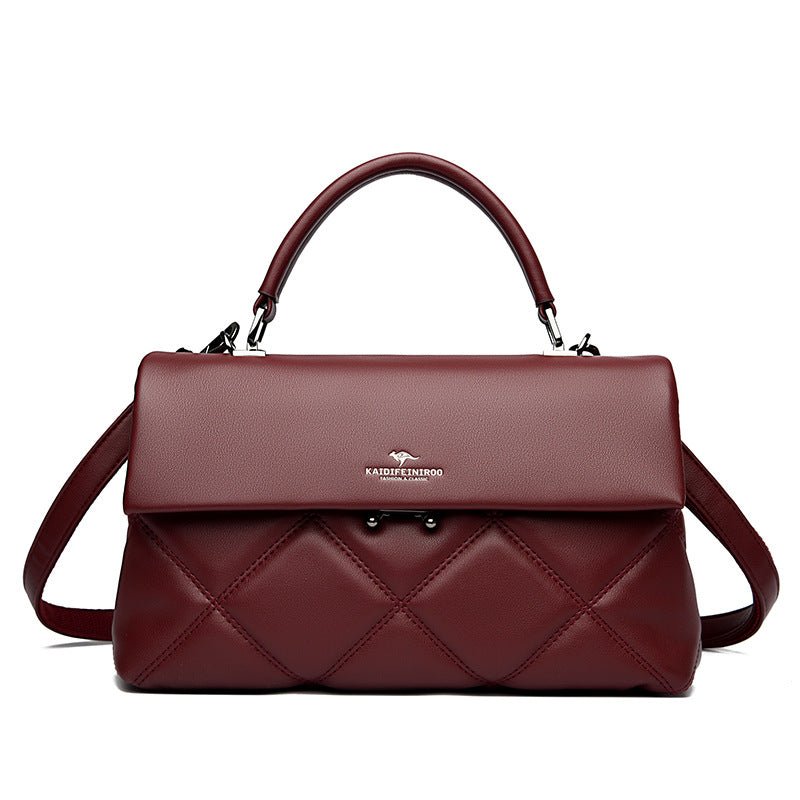 Fashion PU Leather Handbag – top-down view displaying organized interior compartments
