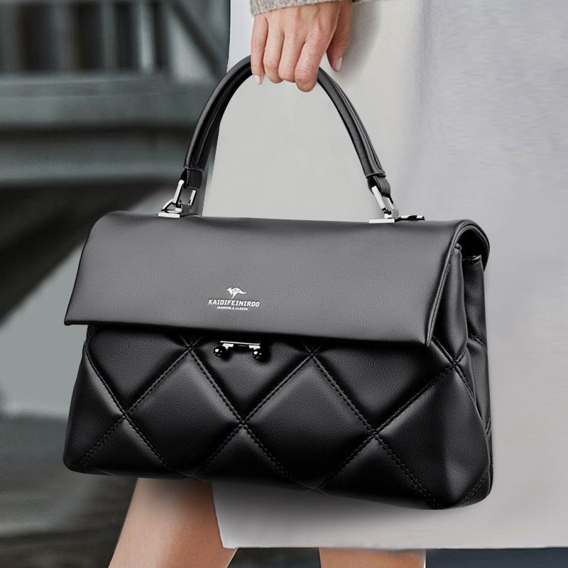 PU Leather Handbag – urban organizer bag, main view showing structured silhouette and zip closure