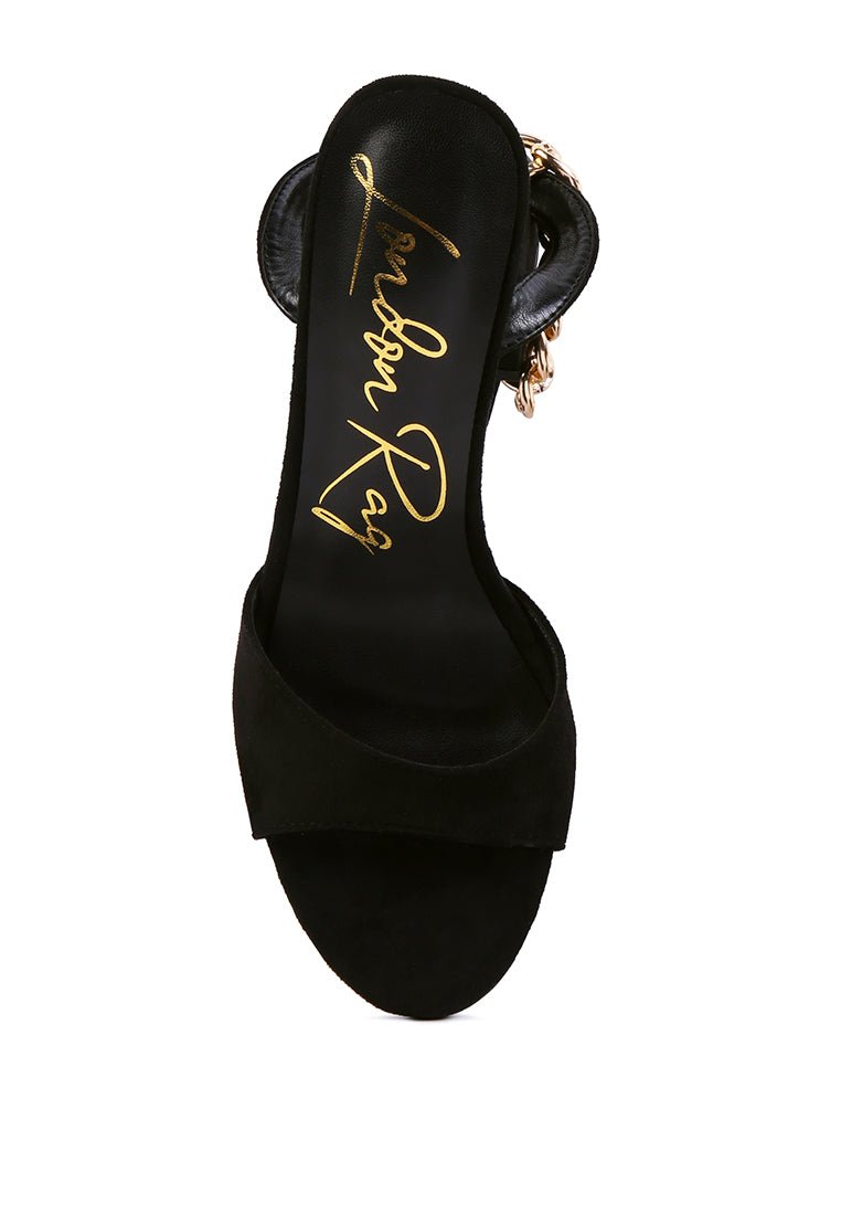 Gone Gurl Metal Chain Sandals - Yourstylesite