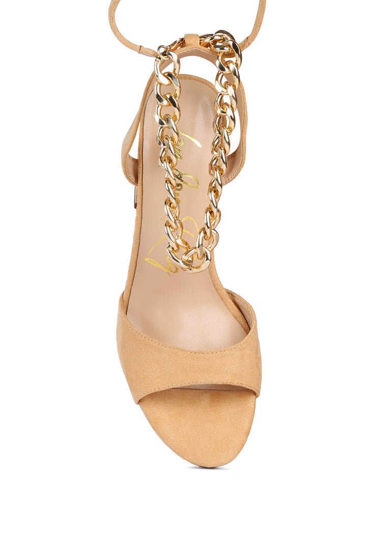 Gone Gurl Metal Chain Sandals - Yourstylesite