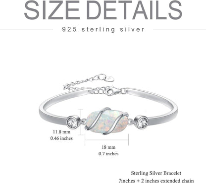 Green Malachite &amp; Sterling Silver Bangle for Elegant Women - Yourstylesite