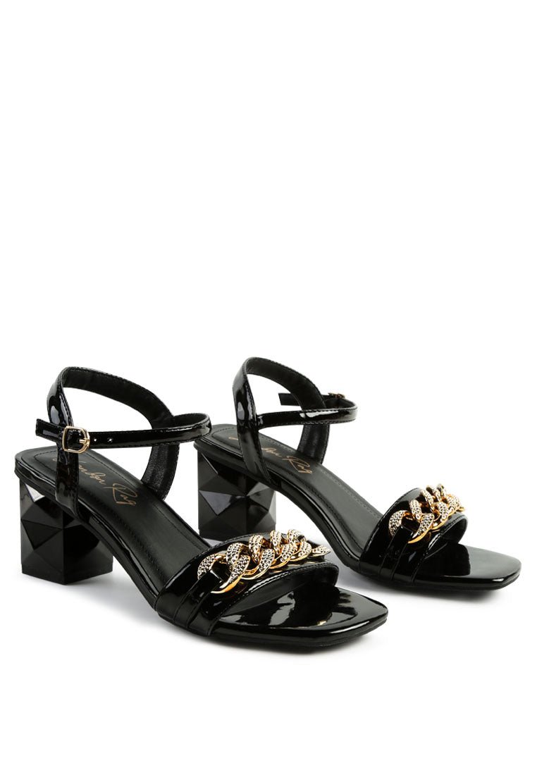 Illusion Fantasy Heels with Metal Chain Links - Yourstylesite