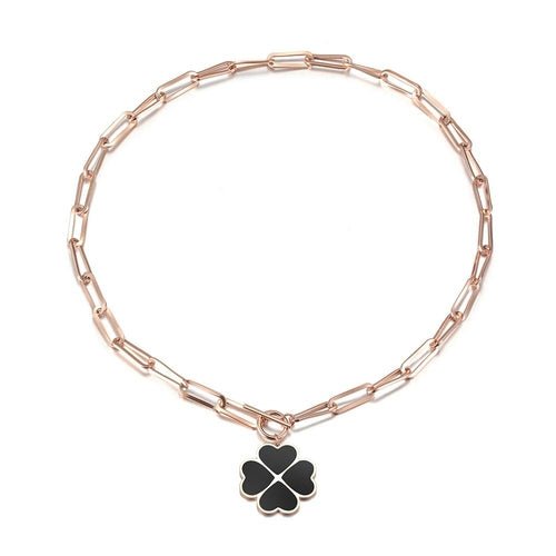 Lucky Clover Elegance: Four - Leaf Charm Necklace - Yourstylesite