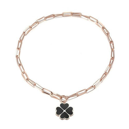 Lucky Clover Elegance: Four - Leaf Charm Necklace - Yourstylesite