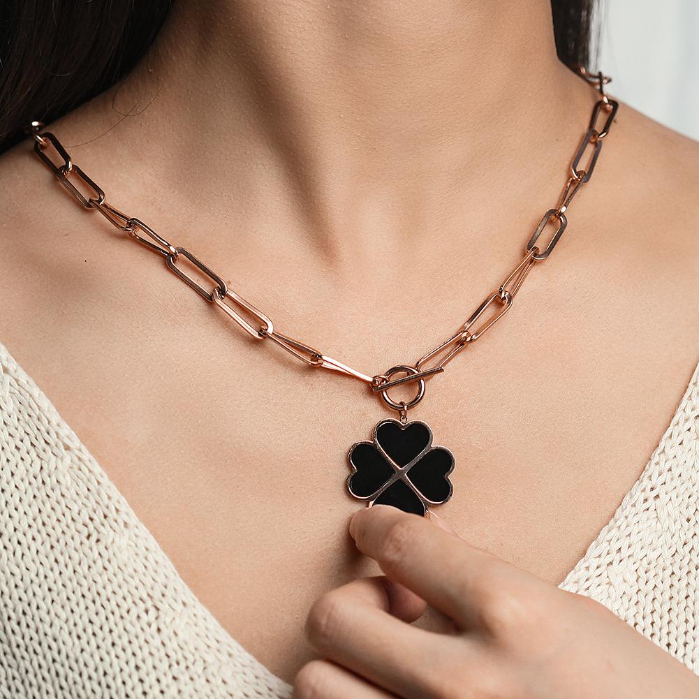 Lucky Clover Elegance: Four - Leaf Charm Necklace - Yourstylesite
