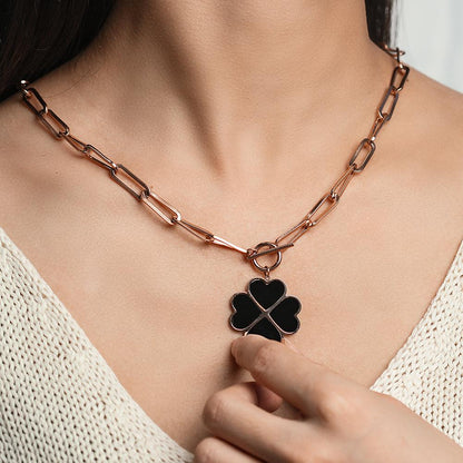 Lucky Clover Elegance: Four - Leaf Charm Necklace - Yourstylesite