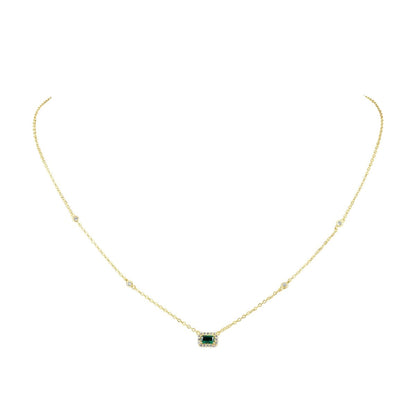 Nora’s Radiant Emerald Necklace — A Timeless Gem of Elegance - Yourstylesite