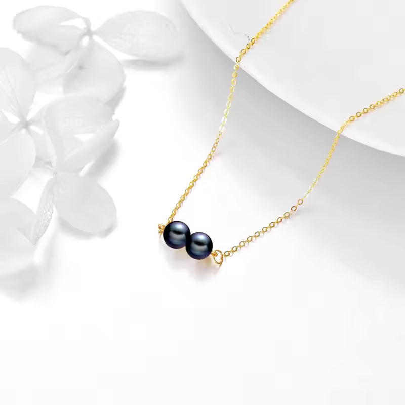 14K Gold Freshwater Pearl Pendant Necklace – Hypoallergenic, Adjustable