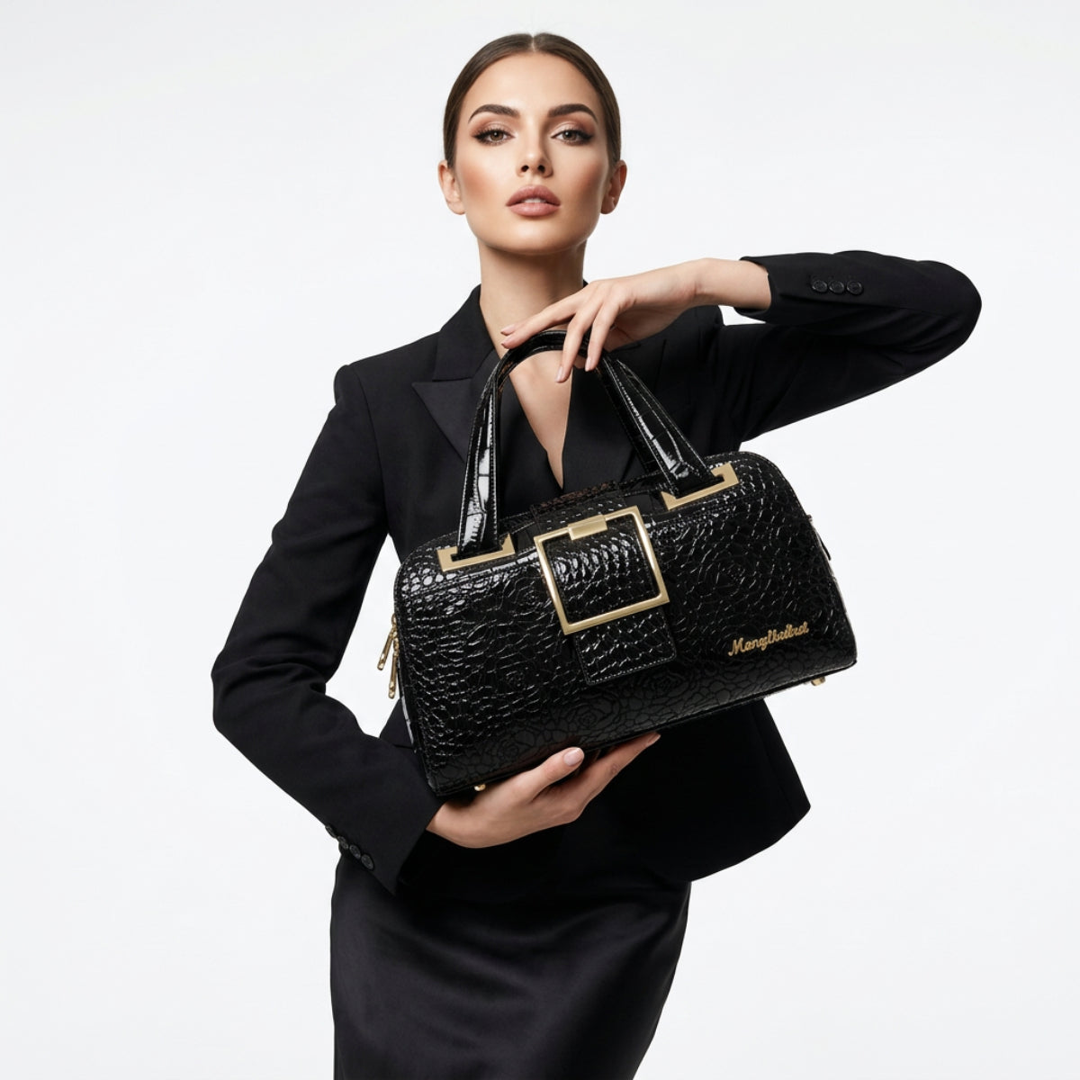 Premium Crocodile Pattern Leather Shoulder Bag - Yourstylesite