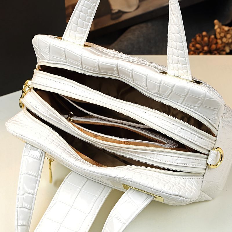 Premium Crocodile Pattern Leather Shoulder Bag - Yourstylesite