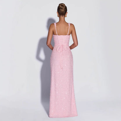 Sparkle &amp; Shine Sequin Strapless Maxi Dress - Yourstylesite