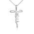 Sterling Silver Jesus Script Cross Necklace – Faith Jewelry - Yourstylesite