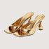 Trendy Metallic Square-Toe Chunky Heel Sandals - Yourstylesite