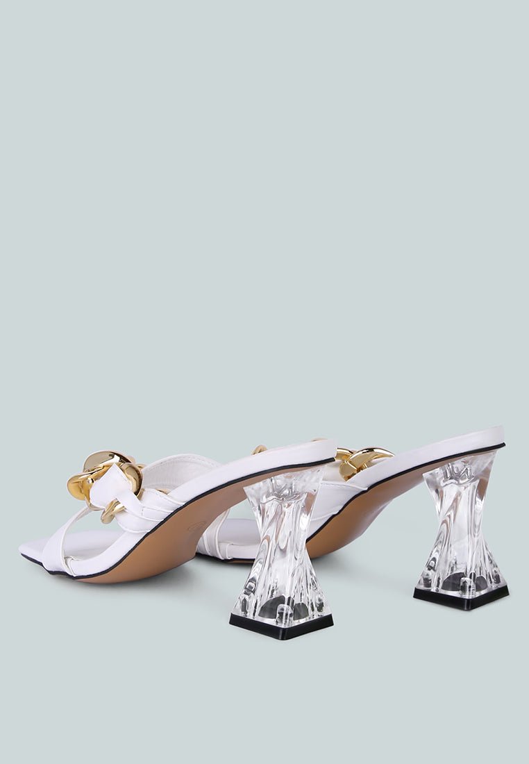 Wandy Luxe Chain - Link Embellished Sandals – Stylish Comfort Redefined - Yourstylesite