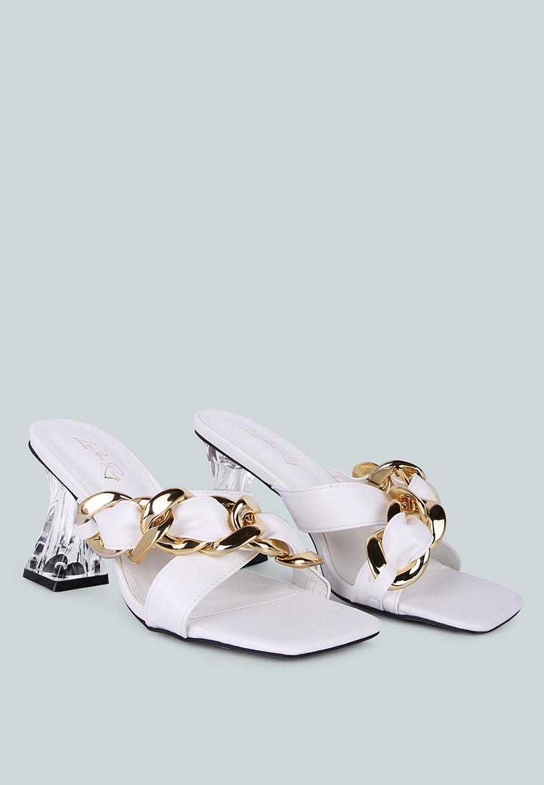 Wandy Luxe Chain - Link Embellished Sandals – Stylish Comfort Redefined - Yourstylesite