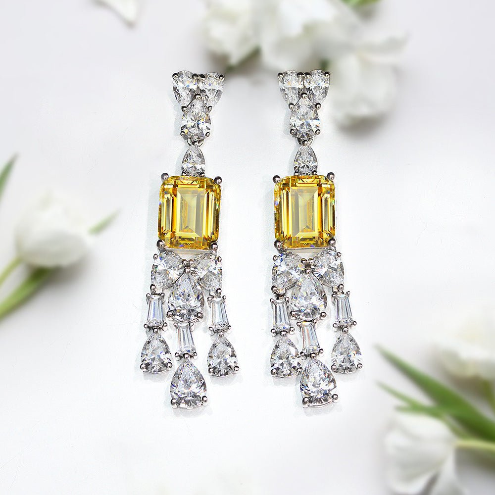 Geometric Diamond Earrings: Vintage Chic for Fashionable Women. - Yourstylesite