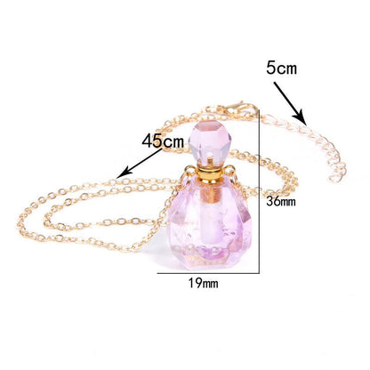 Perfume bottle crystal pendant necklace - YOURSTYLESITE