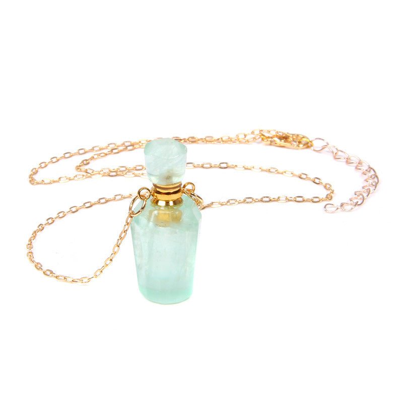 Perfume bottle crystal pendant necklace - YOURSTYLESITE