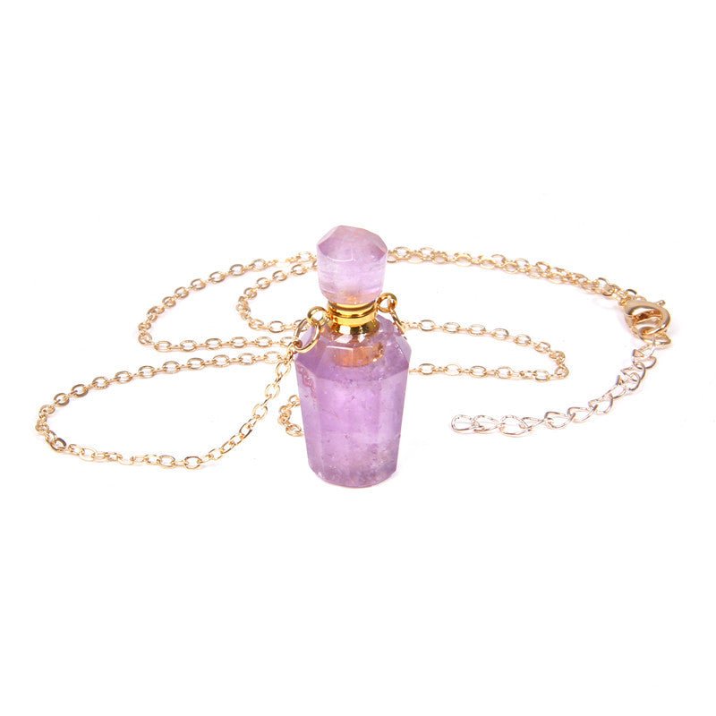 Perfume bottle crystal pendant necklace - YOURSTYLESITE