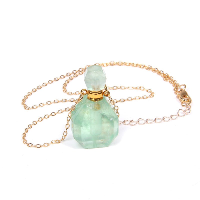 Perfume bottle crystal pendant necklace - YOURSTYLESITE