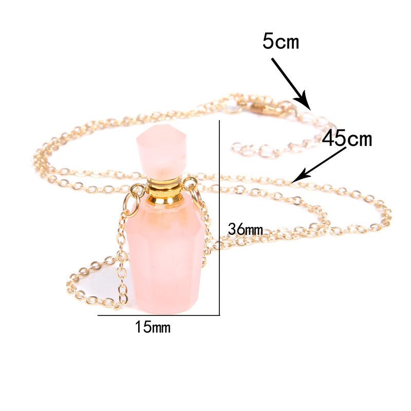 Perfume bottle crystal pendant necklace - YOURSTYLESITE