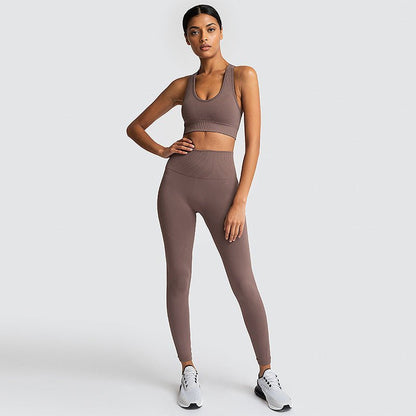 Seamless Gym Set Nylon Woman Sportswear - YOURSTYLESITE